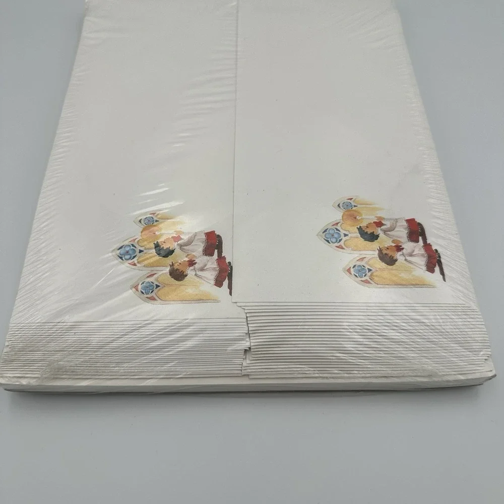 Vintage Christmas‎ Holiday Seasonal Stationery Church Choir Religious Scene